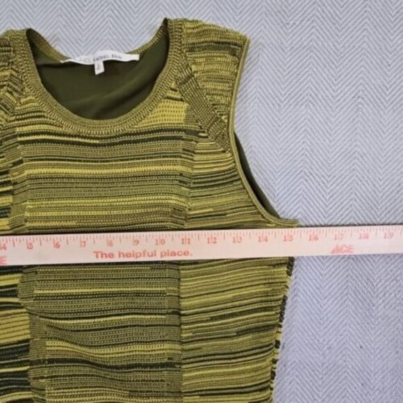 Rachel Roy Dress Size Med Olive & Forest Variegated Stretch Fit & Flare Bodycon - Picture 9 of 16